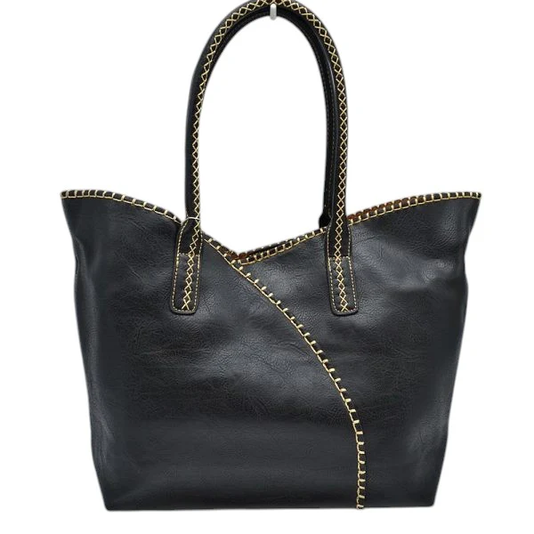 Elegant Faux Leather Tote Bag