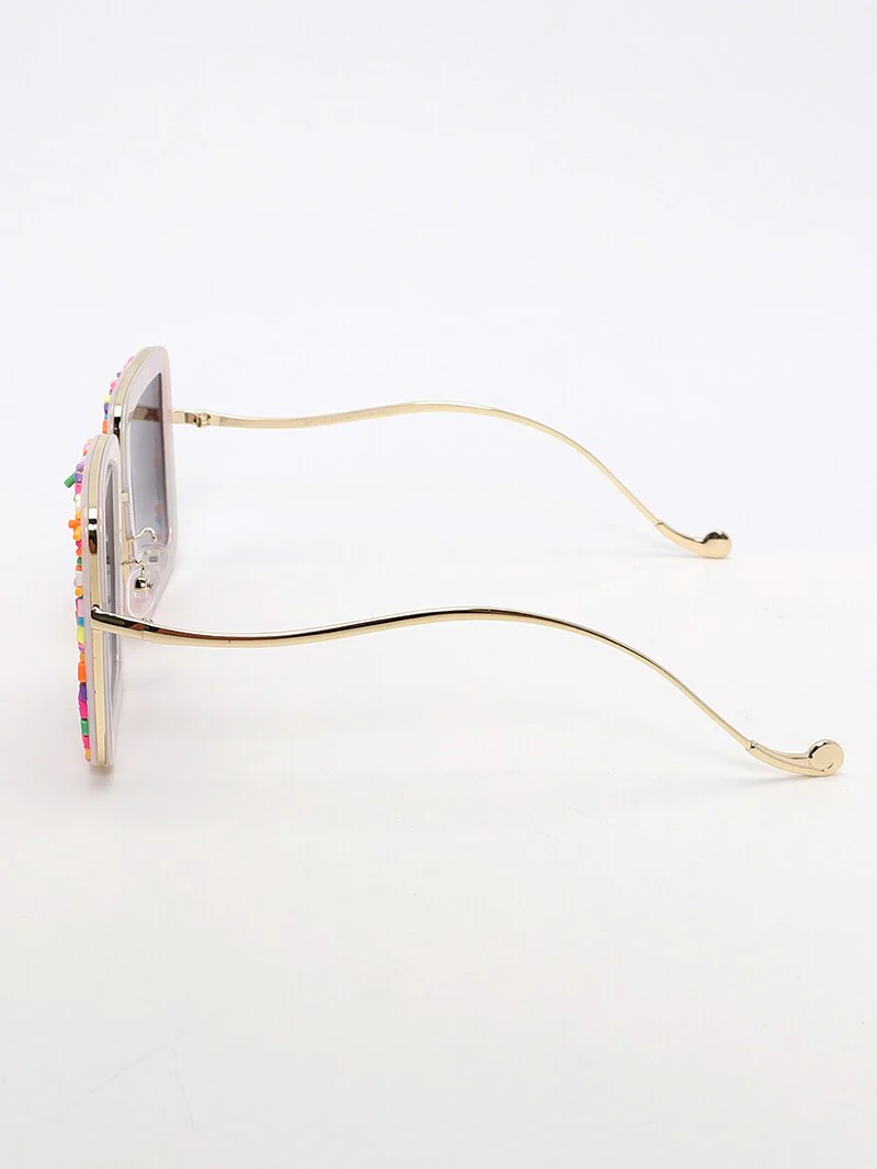 Vibrant Sprinkles Cat-Eye Sunglasses