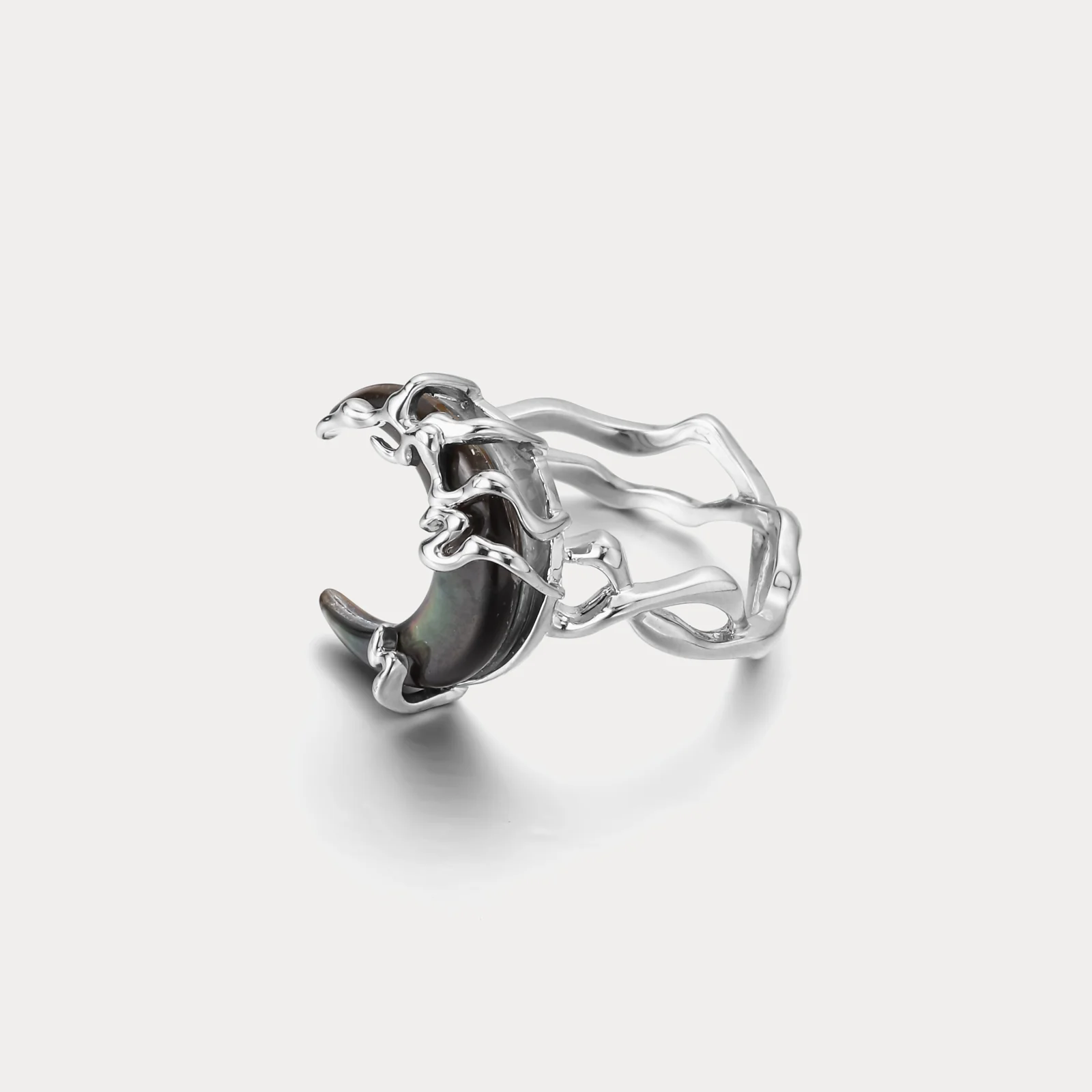 Stylish Crescent Moon Ring