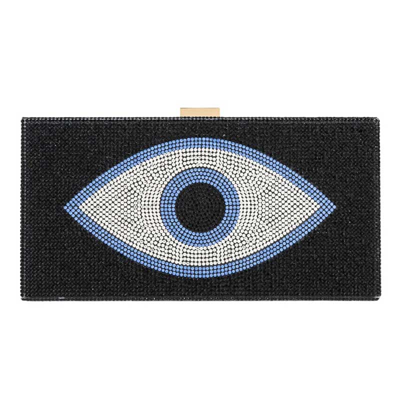 Chic Eye Embellished Clutch