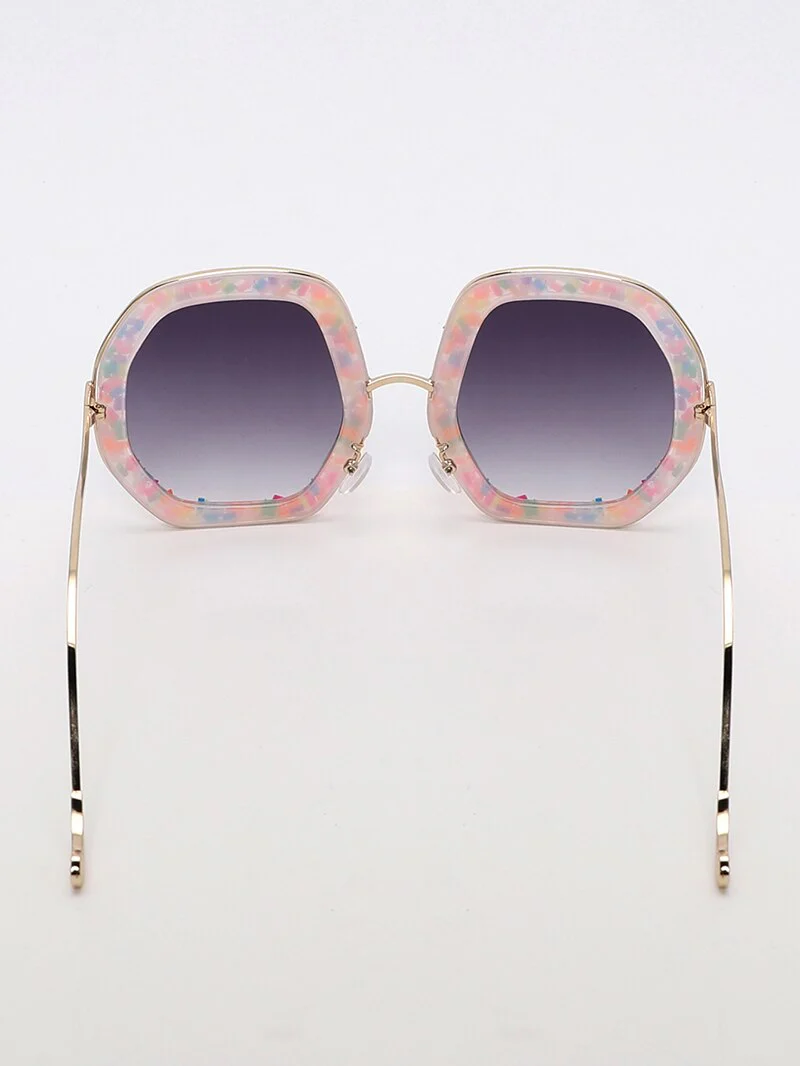 Vibrant Sprinkles Cat-Eye Sunglasses