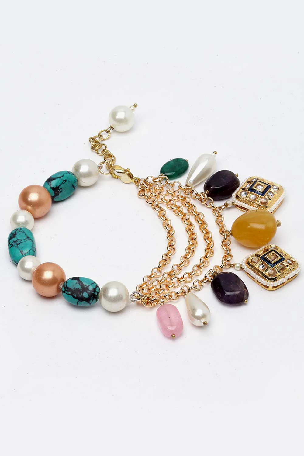 Elegant Multi-Layered Charm Bracelet