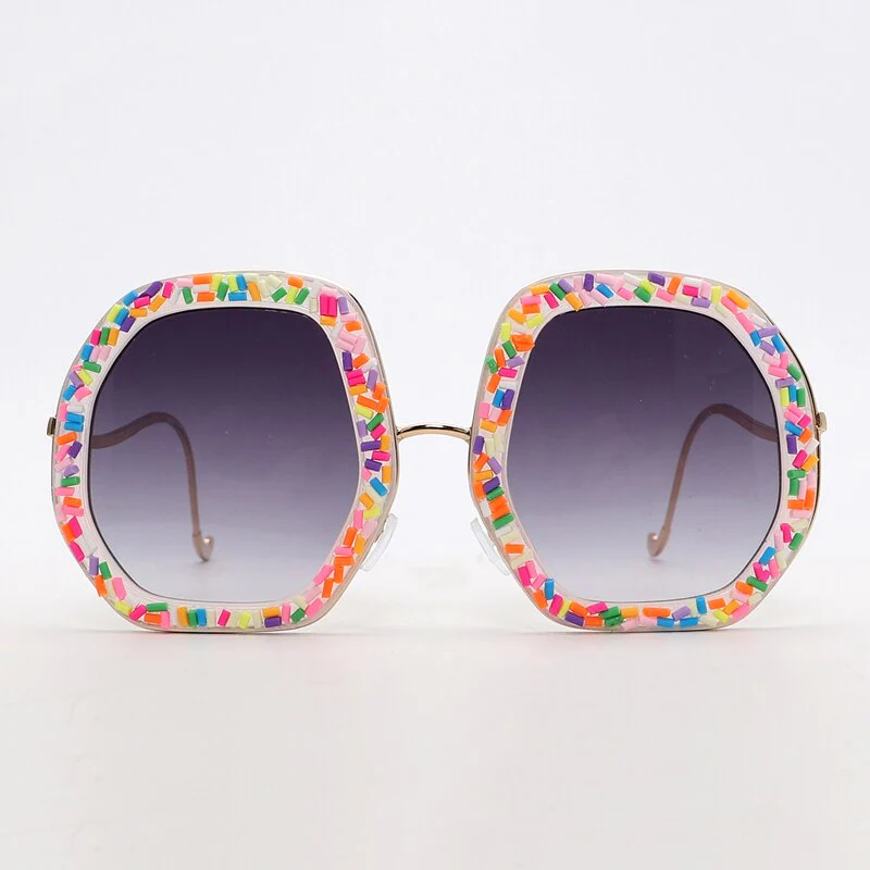 Vibrant Sprinkles Cat-Eye Sunglasses