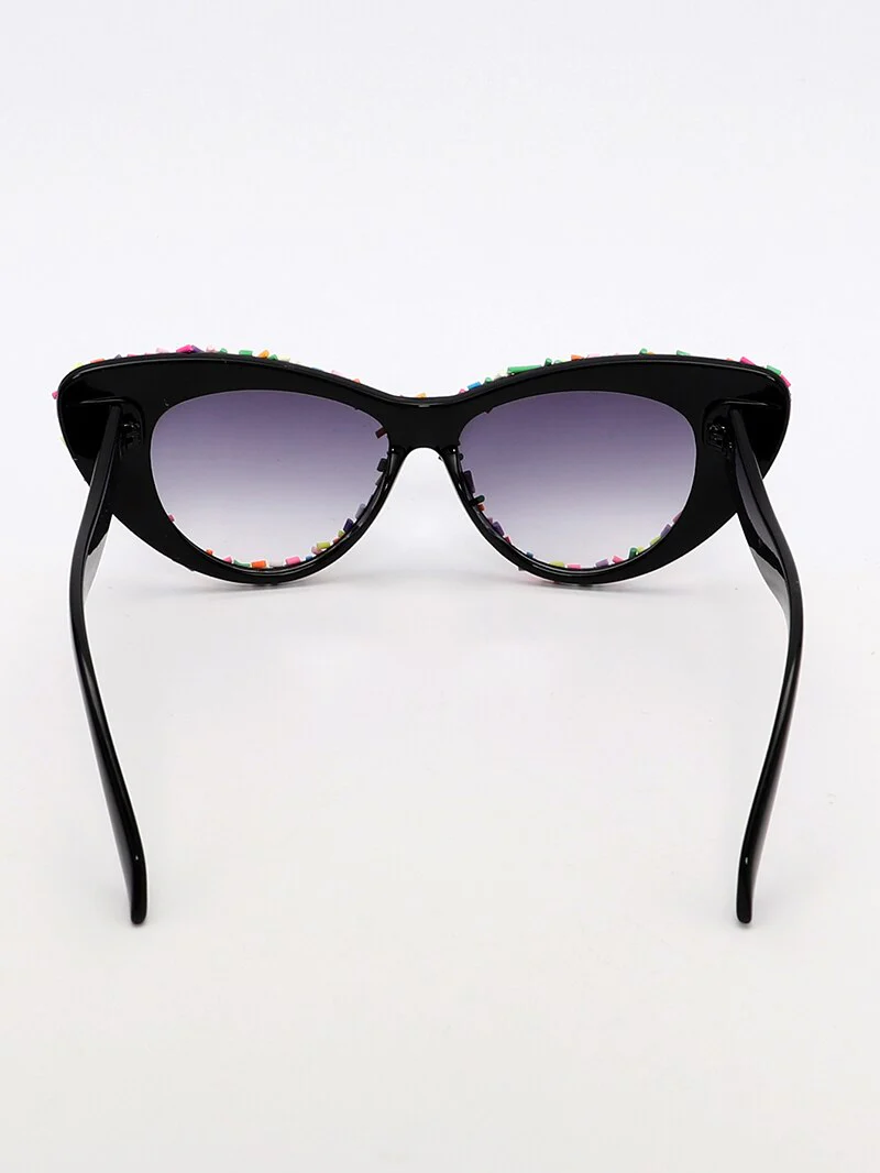 Vibrant Sprinkles Cat-Eye Sunglasses