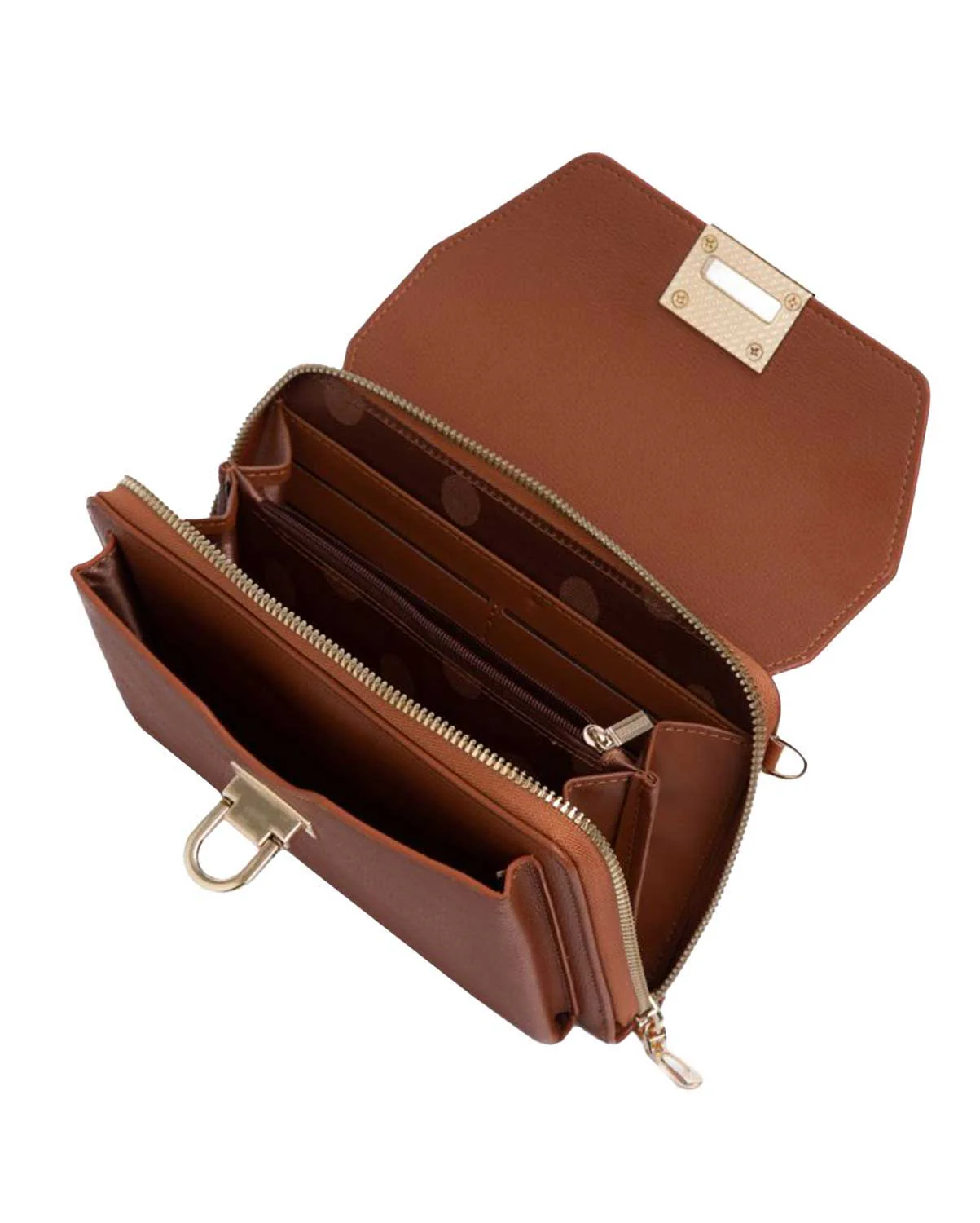 Elegant Black Faux Leather Crossbody Bag