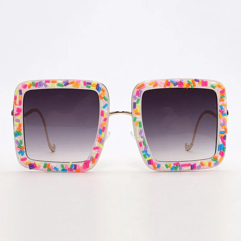 Vibrant Sprinkles Cat-Eye Sunglasses