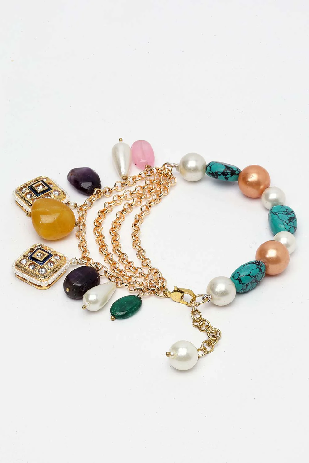 Elegant Multi-Layered Charm Bracelet