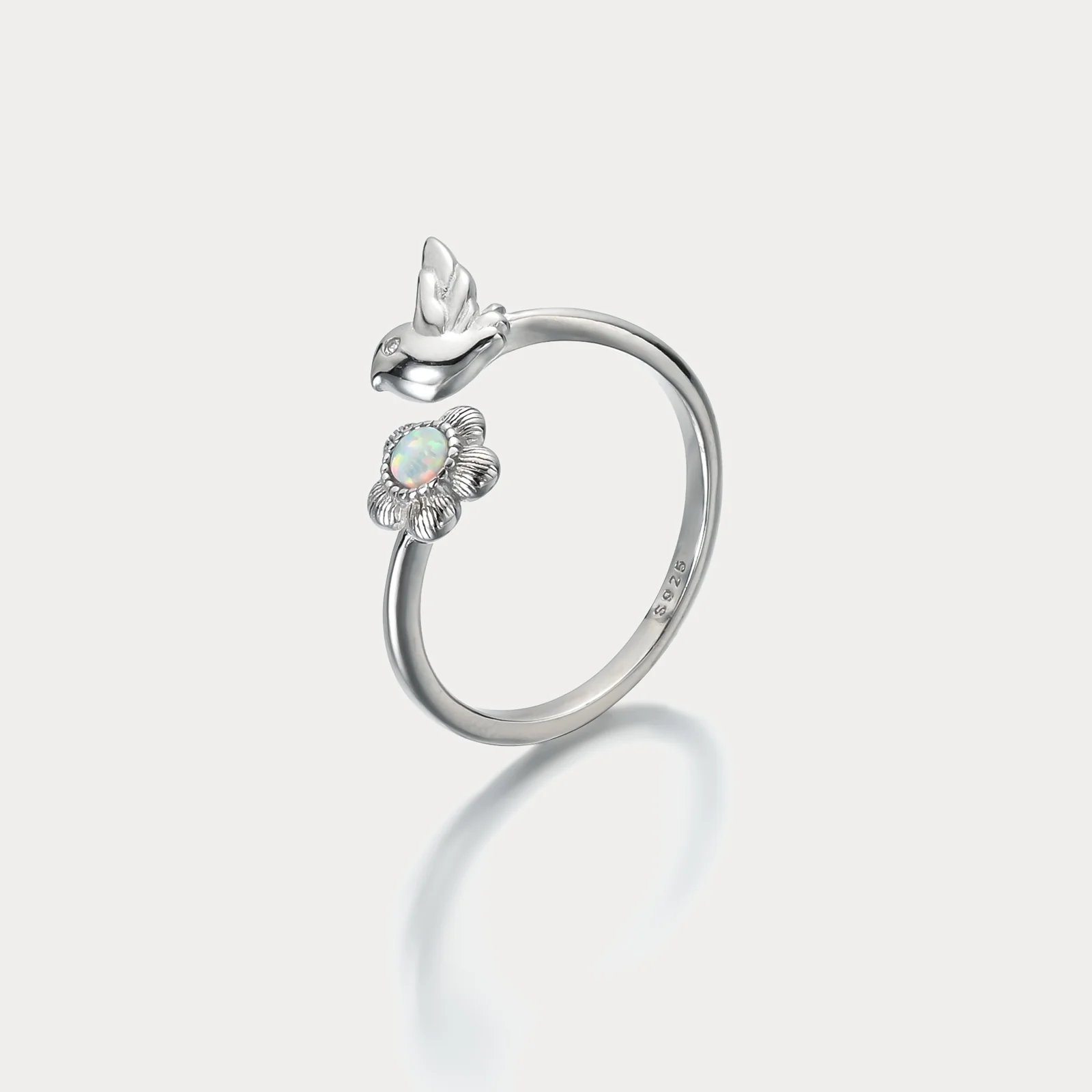 Enchanted Bird And Blossom Ring