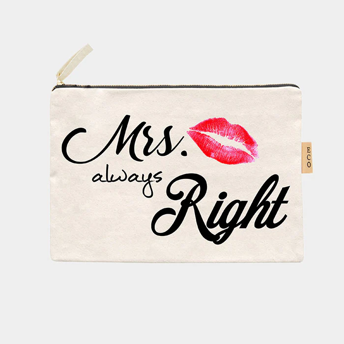 Mrs. Always Right Canvas Pouch